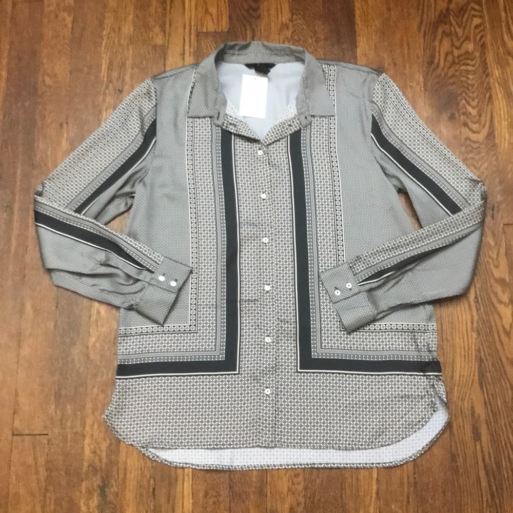 Satin Button Down Top